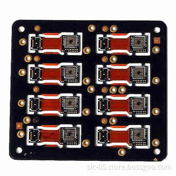 Rigid-flex PCBs, 6-layer 1.6mm Board Thickness and ENIG Surface Finish, with Black Solder Mask